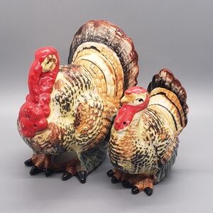 Colorful Ceramic Turkey Figurines